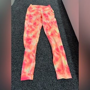 Tie tie beautiful bright PINK leggings with pockets